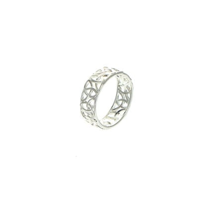 Grá Collection Silver Plated Trinity Design all Round Ring